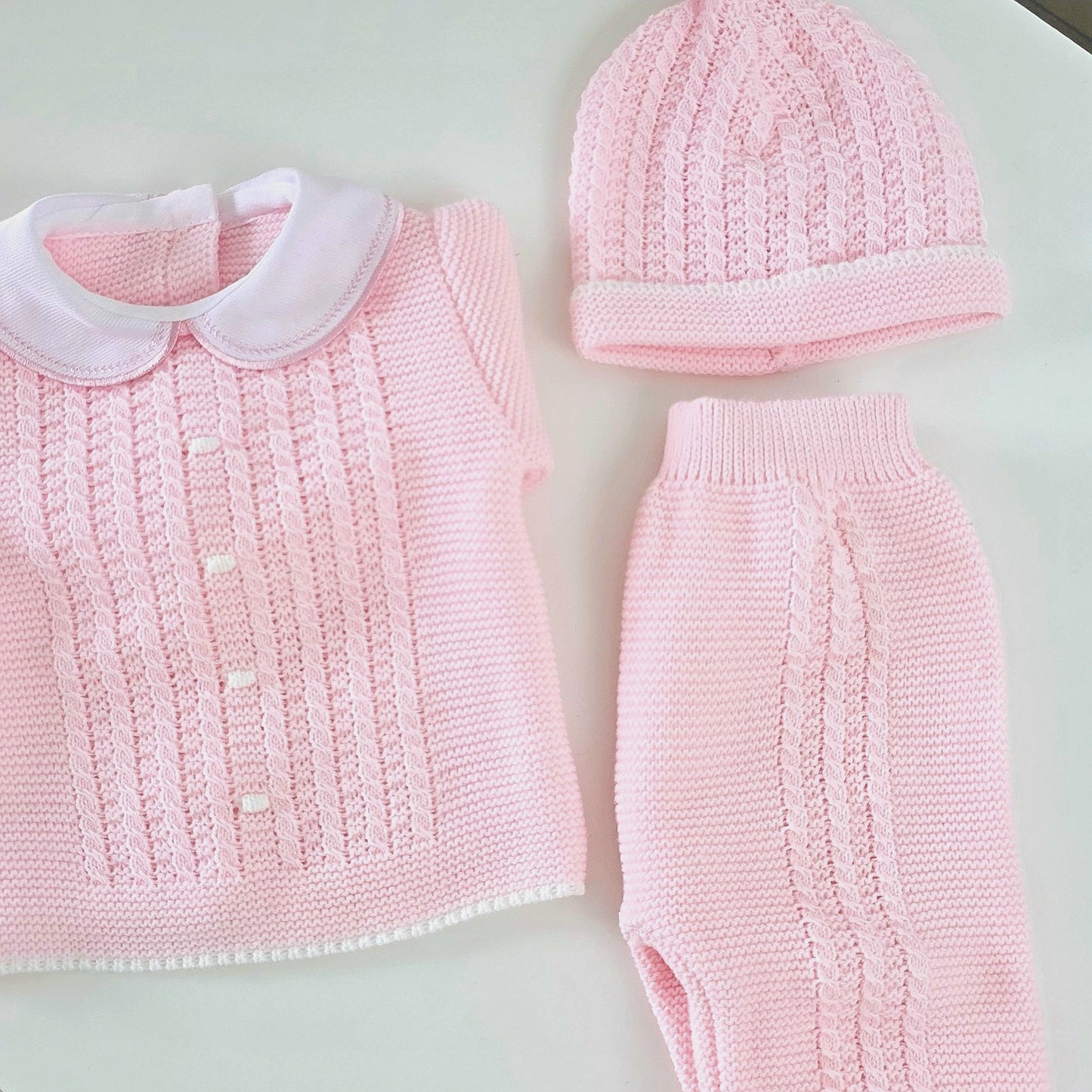 Conjunto Rosa trabalhado