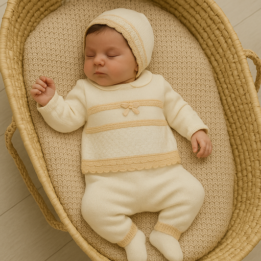 Conjunto Bege e Branco