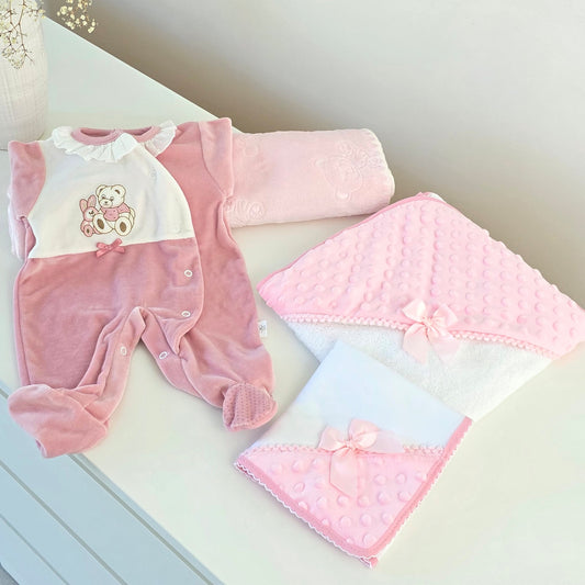 Box babygrow rosa