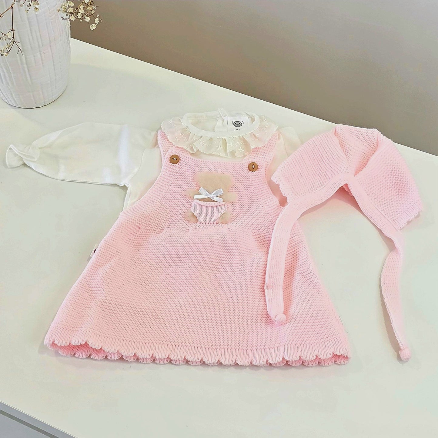 Vestido Rosa Ursinho