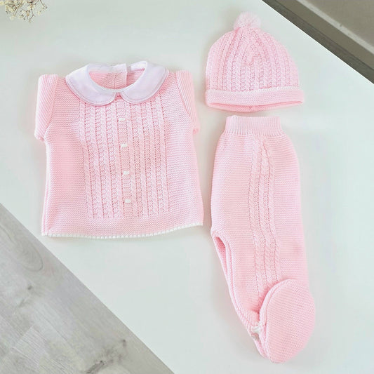 Conjunto Rosa trabalhado